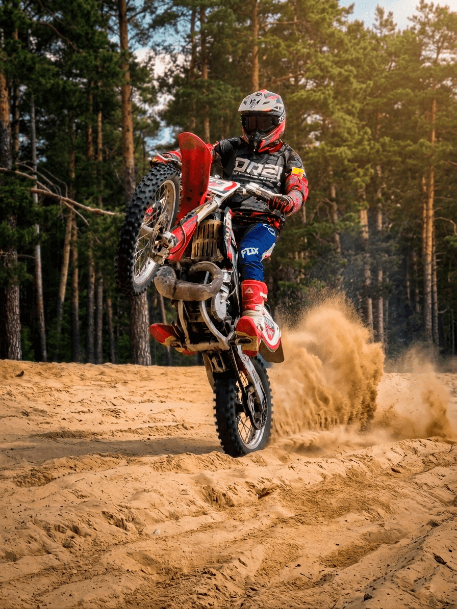 Honda CR250R поднимает песок