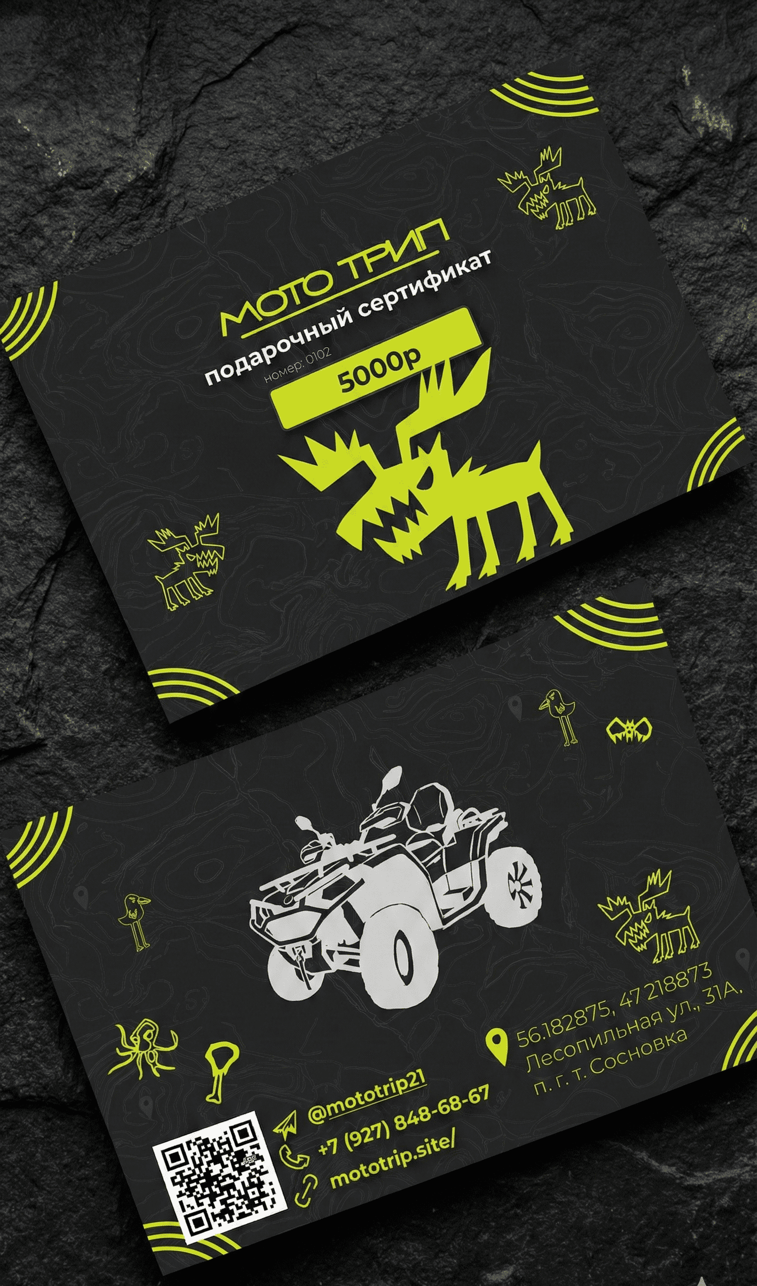 Сертификат на прогулку на квадроциклах